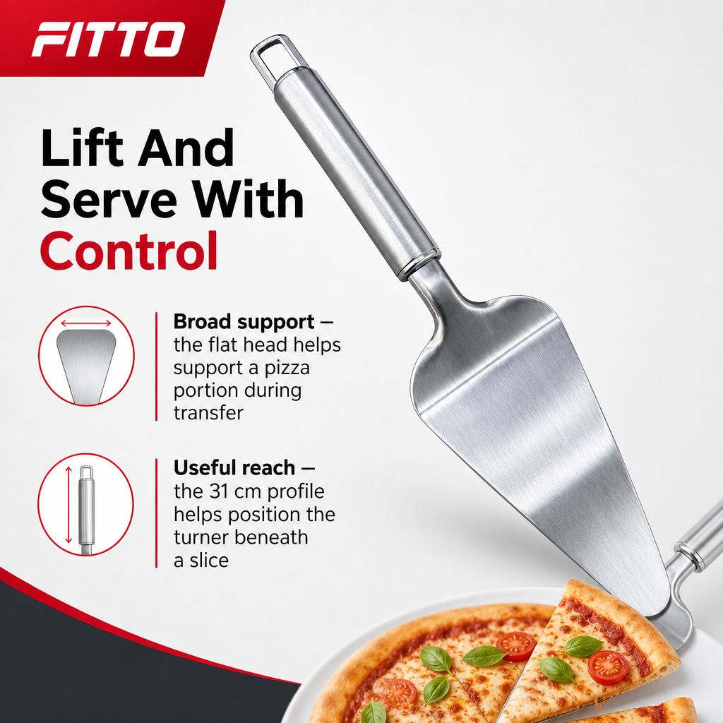 96 Pieces Stainless Steel Pizza Turner, 31 x 9 cm Kitchen Serving Spatula