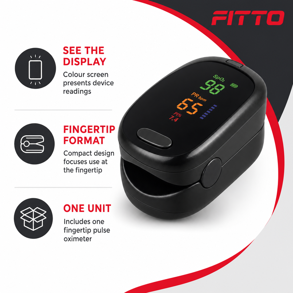 96 Pieces Fingertip Pulse Oximeters with Colour Display, Portable Finger-Mounted Reading Device