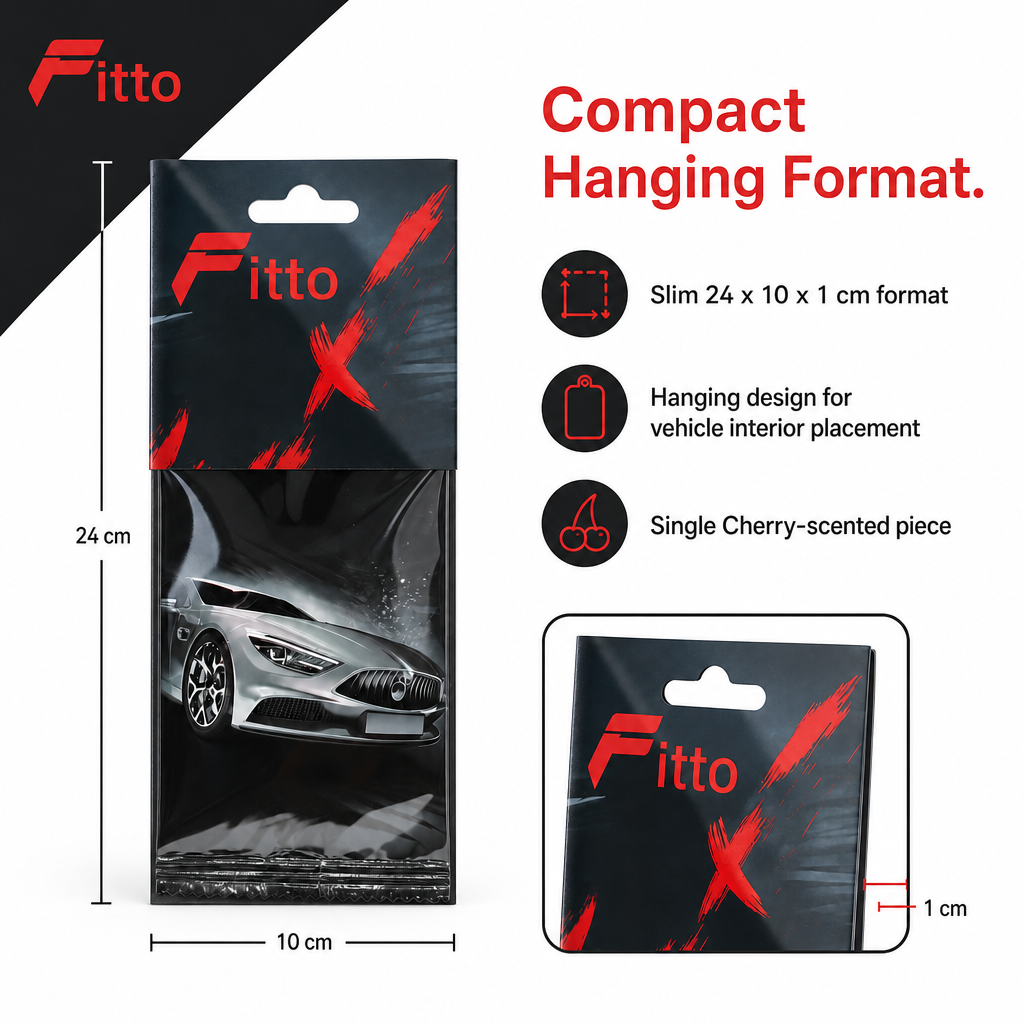 144 Pieces Car Air Fresheners, Hanging Cherry Scent Sachet for Vehicle Interior, 1 Piece, 24 x 10 x 1 cm