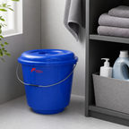 120 Pieces Plastic Bucket with Lid and Carry Handle, 3 Litre, Blue