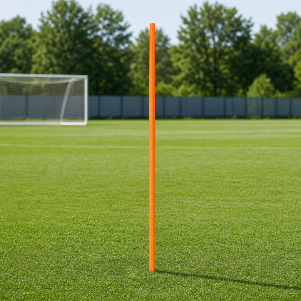 144 Pieces Plastic Soccer Training Pole, 150 cm, Orange, Single Training Marker