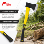 60 Pieces Medium Garden Axe, 55 cm, Black and Yellow, 1 Piece
