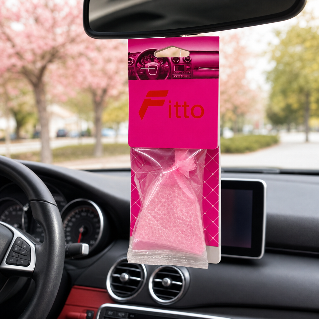 120 Pieces Car Air Fresheners, Bubble Gum Scent Hanging Fresh Bag, Pink