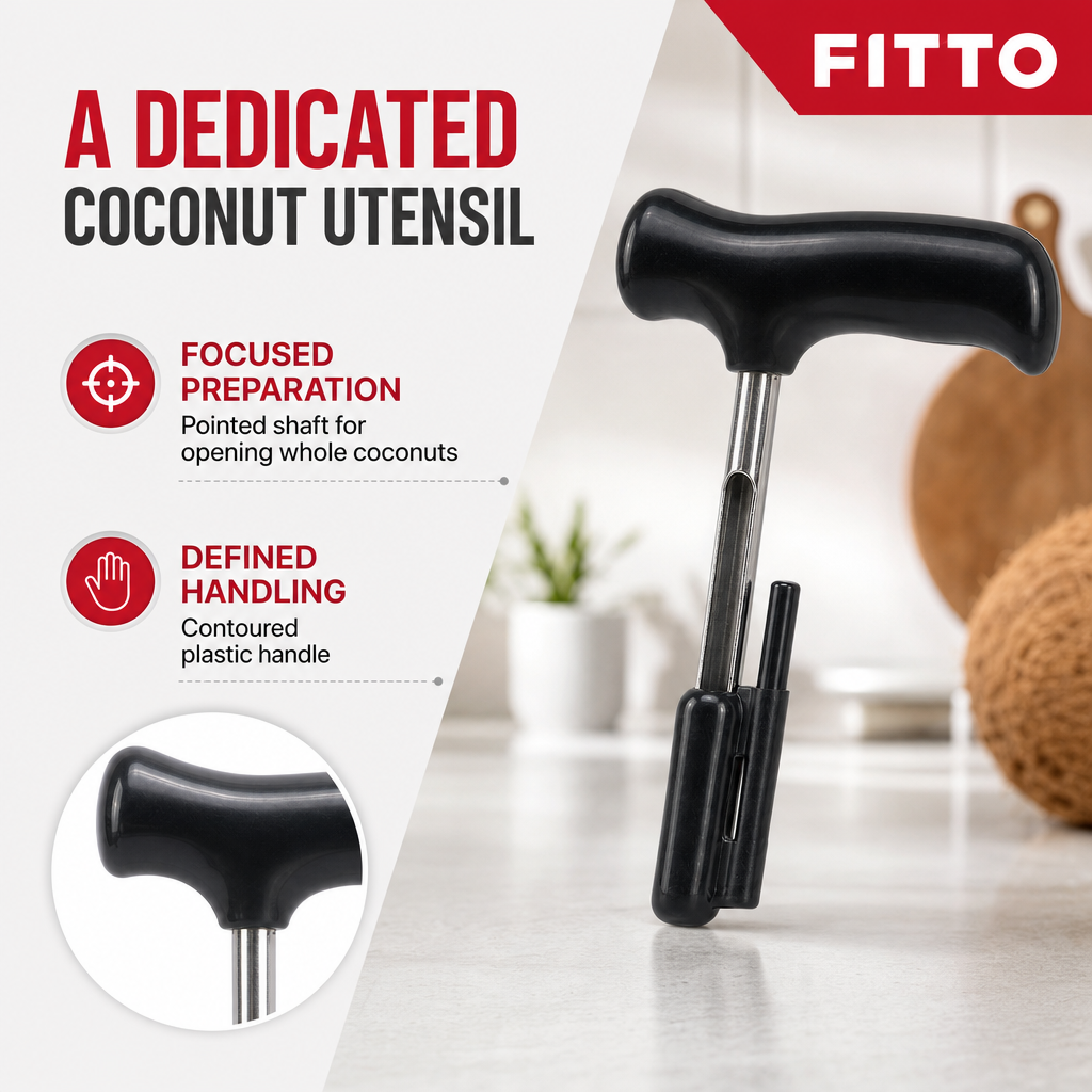 120 Pieces Coconut Openers with Plastic Handle, Manual Coconut Piercing Utensil, 1 Piece
