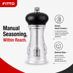 120 Pieces Manual Spice Grinder, Clear and Black, Single Piece