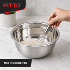 120 Pieces Stainless Steel Mixing Bowl, 1200 ml, 20 x 6 cm, Silver, 1 Piece