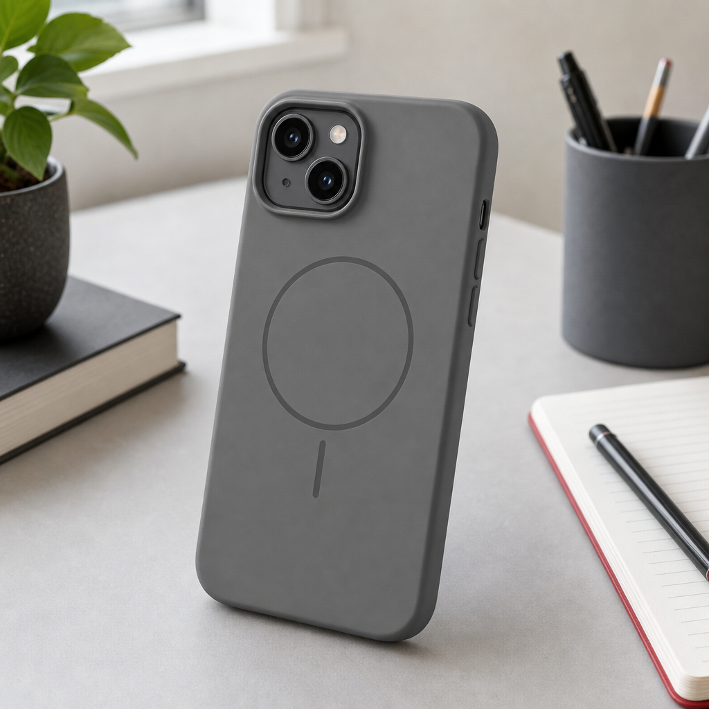 120 Pieces Silicone Magnetic Phone Cases with Raised Camera Protection for iPhone 13, Gray