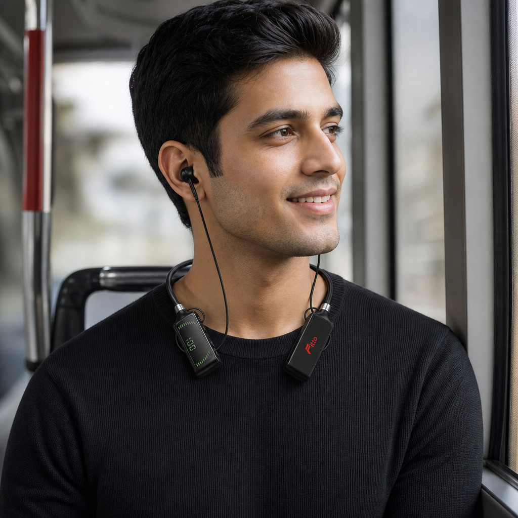 96 Pieces Wireless Neckband Earphones with Call Function, Black