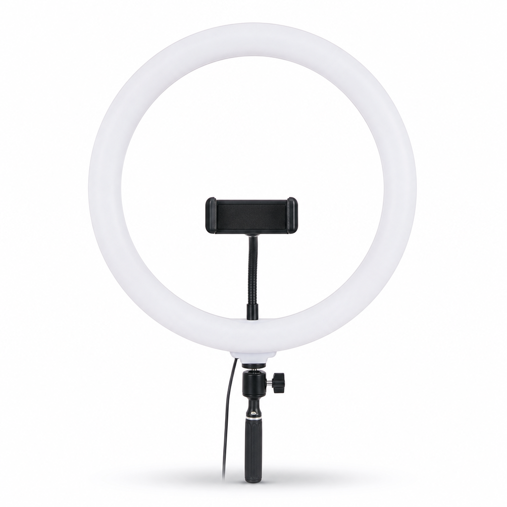 72 Pieces LED Ring Fill Light with Phone Holder and Multiple Color Temperatures for Video, Photos and Content Creation