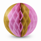 240 Pieces Paper Honeycomb Ball Decoration, Pink and Light Brown, 25 cm, 1 Piece