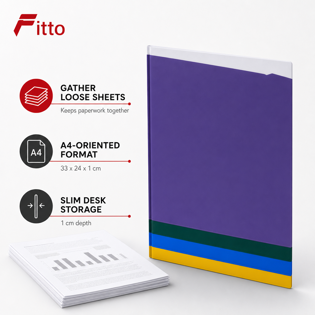 240 Pieces A4 Plastic Document Folder, Assorted Colour, 1 Piece