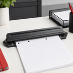 72 Pieces Adjustable Paper Punches, 7 mm Four-Hole Design, 10-Sheet Capacity, Black, 1 Piece