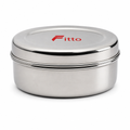 96 Pieces Stainless Steel Puri Storage Container, Round Food Container, 9.5 cm