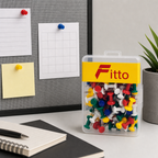 240 Pieces Push Pins, Assorted Colours, 100-Pack for Noticeboards, Displays and Office Organisation