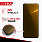 144 Pieces 5D Privacy Screen Protectors for 17 Air Phone, Tempered Glass, 9H Hardness
