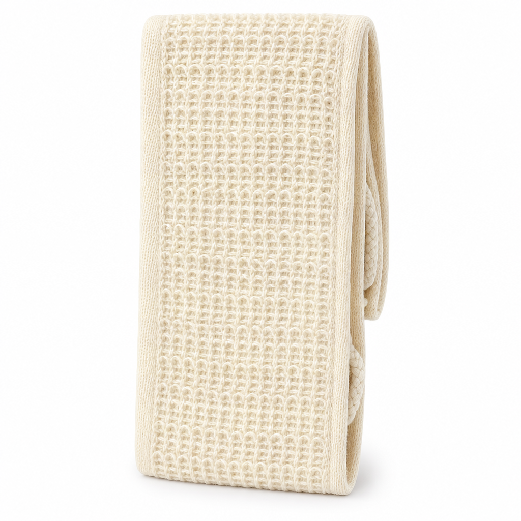 144 Pieces Cream Exfoliating Mesh Bath Scrub Towel, 35 cm, 1 Piece