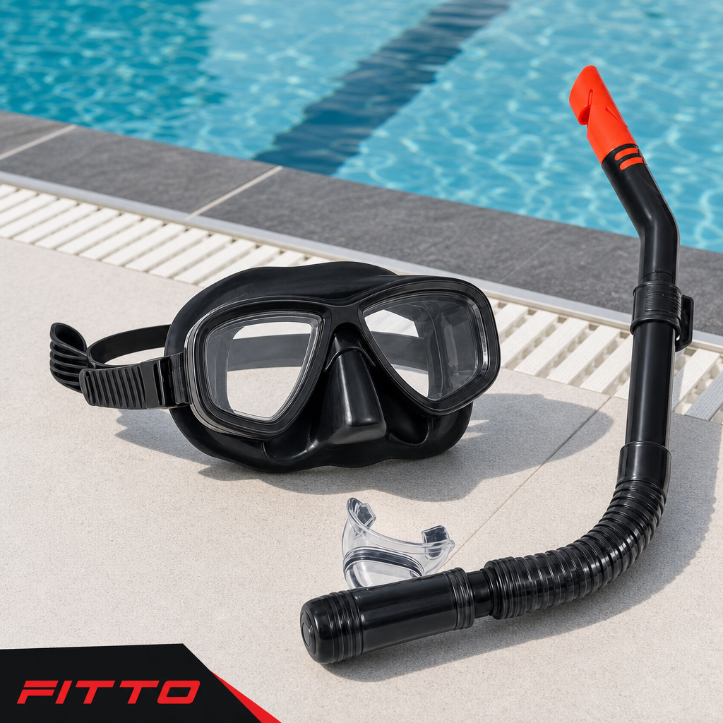 72 Pieces Swimming Mask and Snorkel Set, Black, 1 Piece