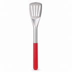 120 Pieces Stainless Steel Slotted Turner with Red Handle, 30 cm Kitchen Cooking Utensils