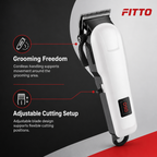 72 Pieces Cordless Hair Clipper with Adjustable Blade, Li-Ion Battery and 180-Minute Runtime