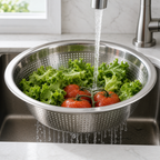 96 Pieces Silver Stainless Steel Colander Bowl, 36 cm, 1 Piece