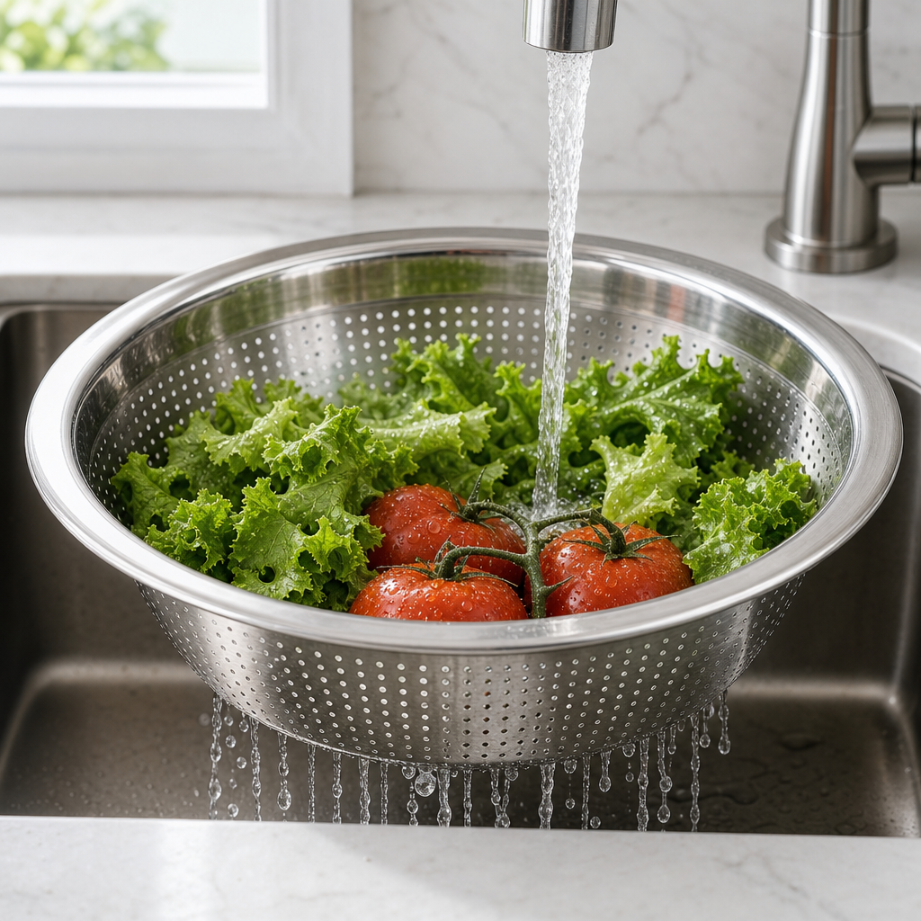 96 Pieces Silver Stainless Steel Colander Bowl, 36 cm, 1 Piece