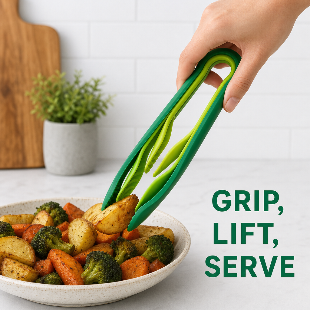 144 Pieces Green Silicone Kitchen Tongs, 32 cm, 1 Piece