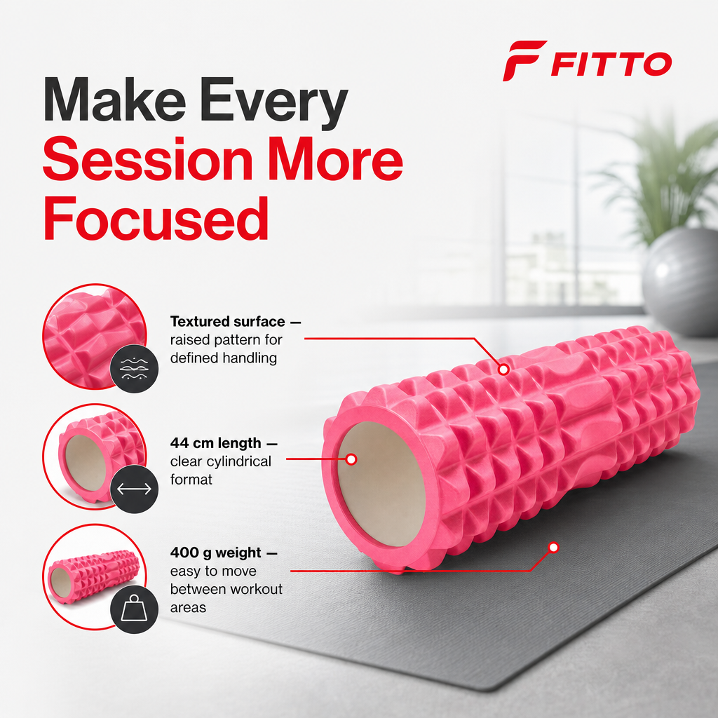 72 Pieces Textured Foam Rollers, 44 cm, Pink