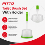 96 Pieces Transparent Toilet Brushes Set with Holder, Assorted Colour, 40 x 14 x 14 cm