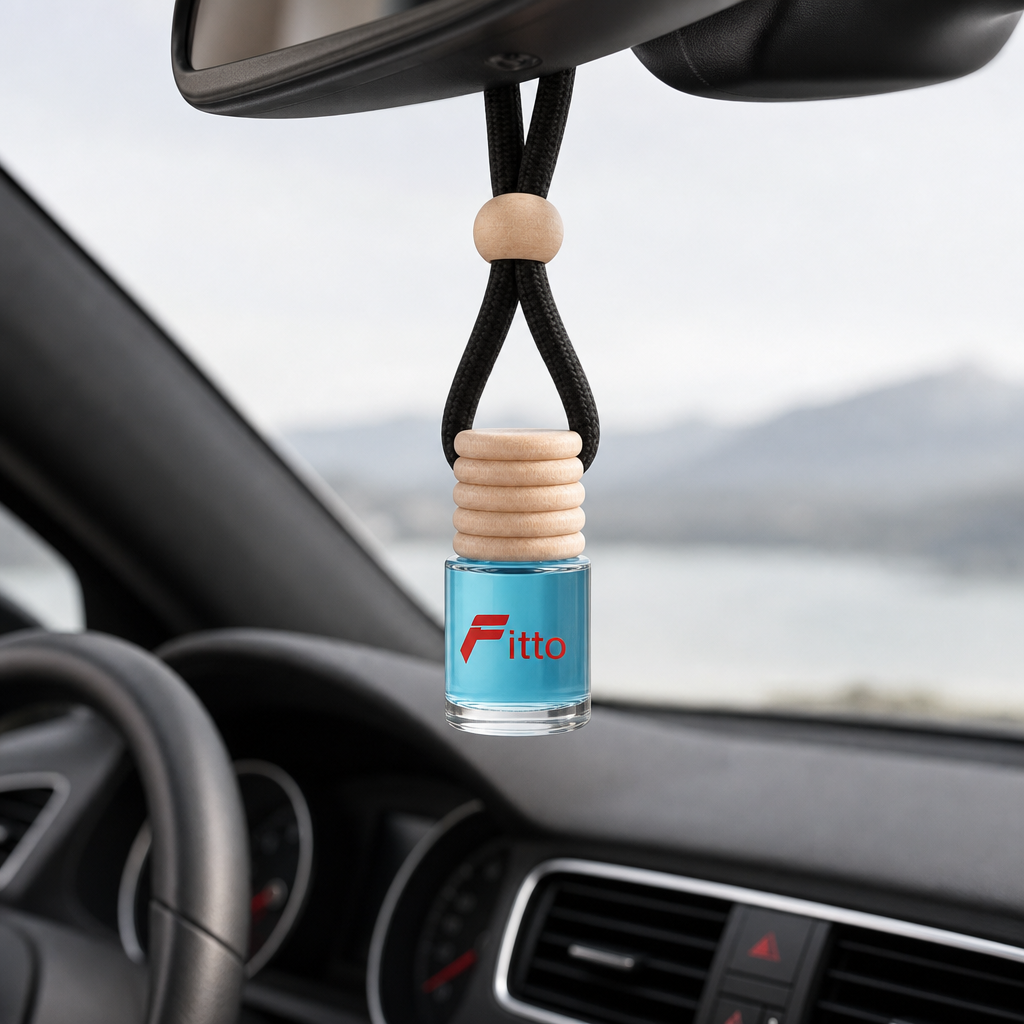 144 Pieces Car Air Fresheners Hanging Bottle, Black Ice Scent, Black, 8 cm