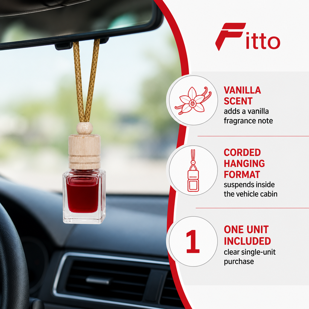 96 Pieces Hanging Bottle Car Air Fresheners, Vanilla Scent, Corded Interior Accessory