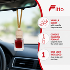 96 Pieces Hanging Bottle Car Air Fresheners, Vanilla Scent, Corded Interior Accessory