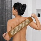 144 Pieces Brown Textured Long Bath Back Scrubber with Handles, 69 cm, 1 Piece