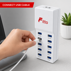 72 Pieces 50W 10-Port USB Desktop Charging Station, Multi-Device Charging Hub