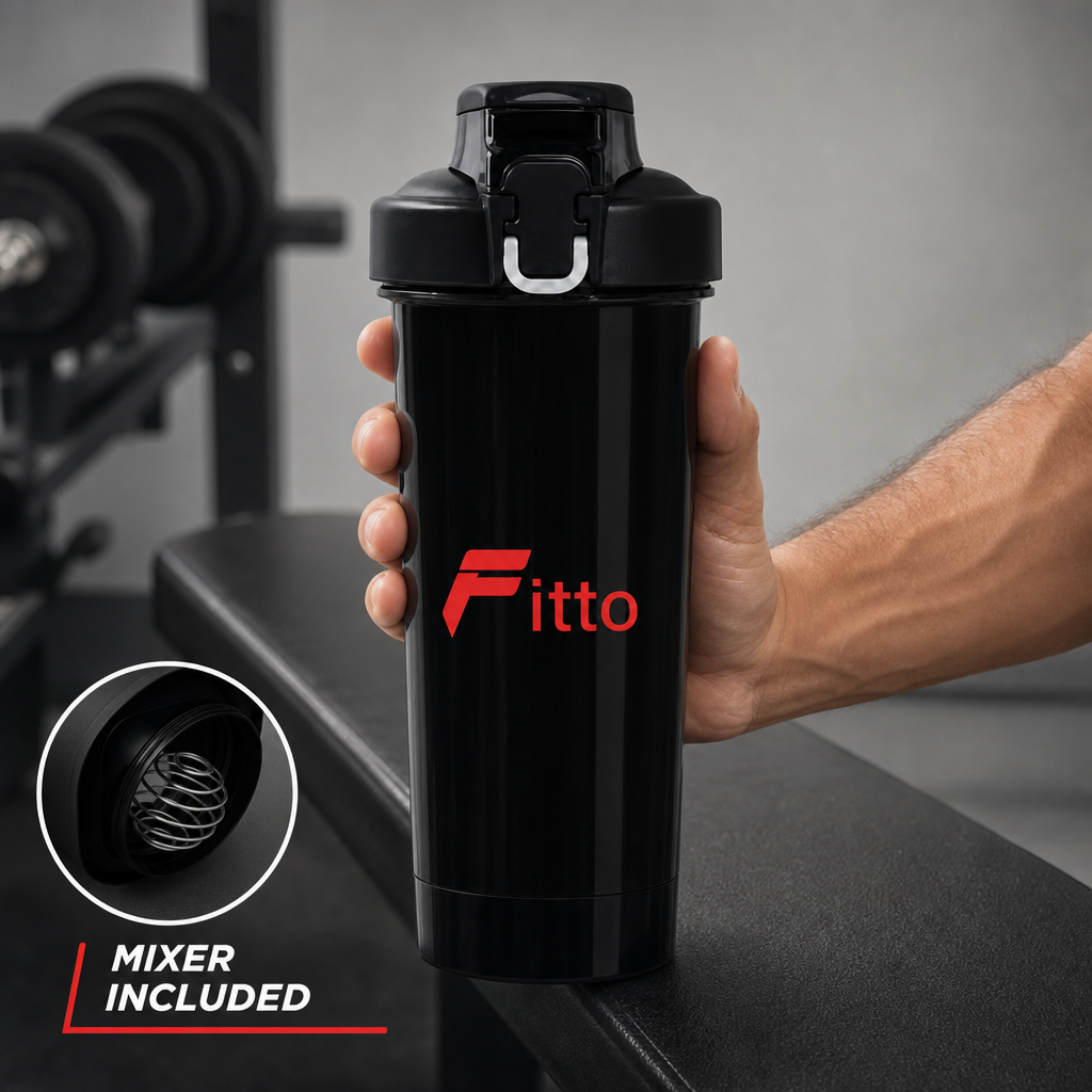 96 Pieces Protein Shaker Bottle With Mixer, Black, 24 cm Sports Bottle