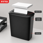 48 Pieces Black 8-Sheet Strip-Cut Paper Shredders with 13 Litre Bin, 1 Unit