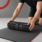 96 Pieces Textured Yoga Roller, 33 cm, Black