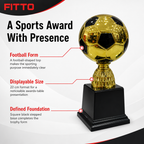 72 Pieces Plastic Football Trophy, Gold and Black Award Cup, 22 cm