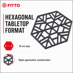 240 Pieces Hexagonal Heat Insulation Mats, 15 cm, Assorted Colour, 1 Piece