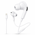 120 Pieces Lightning Earphones with Inline Microphone, Wired Audio Headset, White