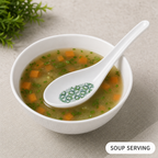 240 Pieces Chinese Soup Spoon, White with Green Floral Pattern, 14 cm
