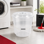 96 Pieces Transparent Plastic Bucket with Lid and Carry Handle, 20 Litre