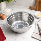 144 Pieces Stainless Steel Mixing Bowls, 1000 ml, Round Silver Bowl, 18 x 6 cm, 1 Piece