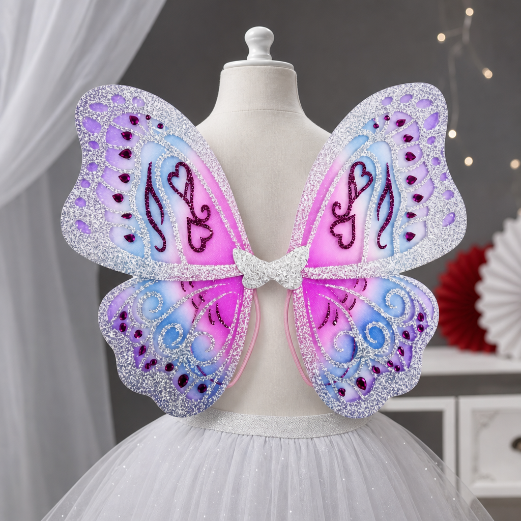96 Pieces Assorted Colour Butterfly Wings Costumes Accessory, 45 x 42 cm, 1 Piece