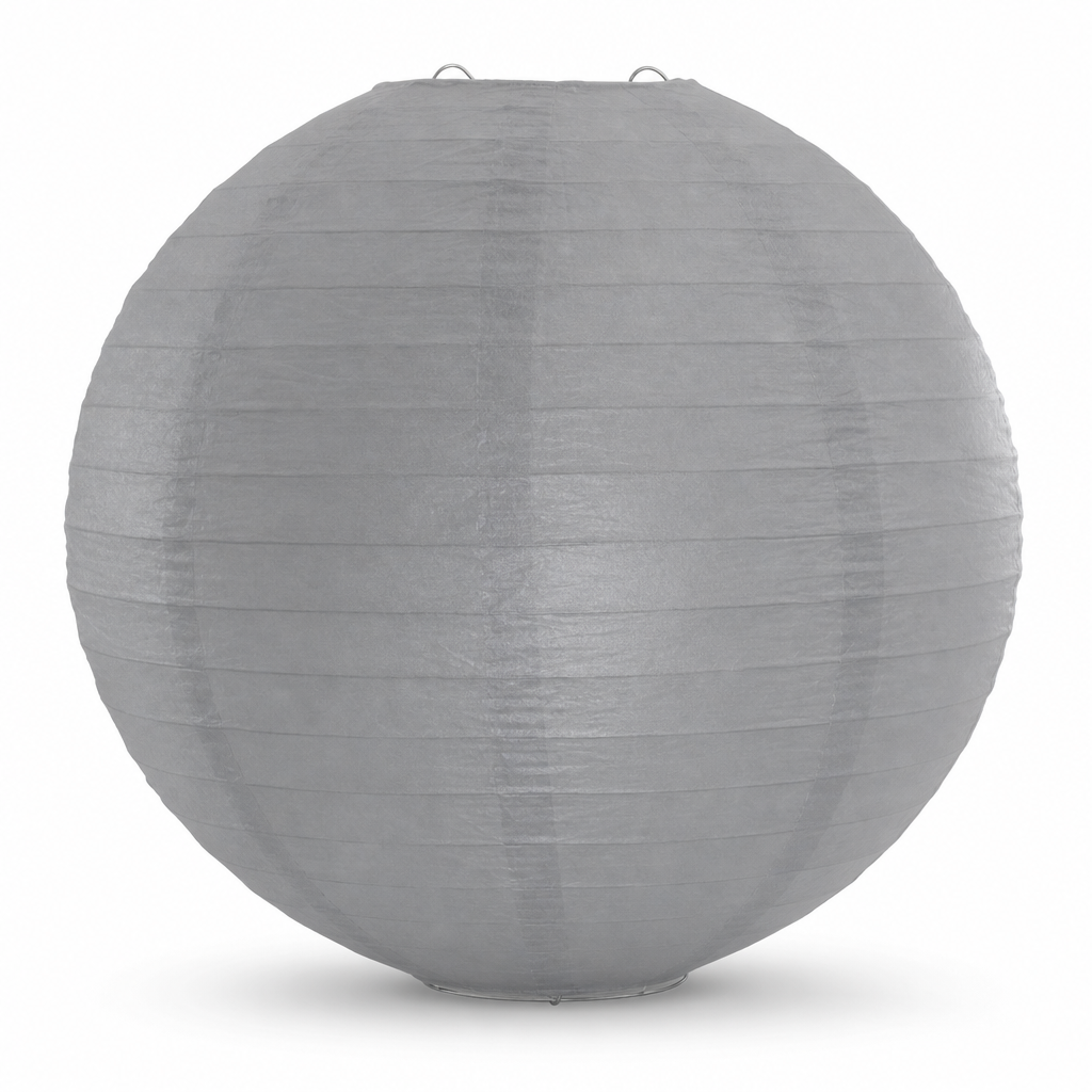 144 Pieces Silver Paper Wire Lanterns, 10 Inch Round Decorative Hanging Ornament, 1 Piece