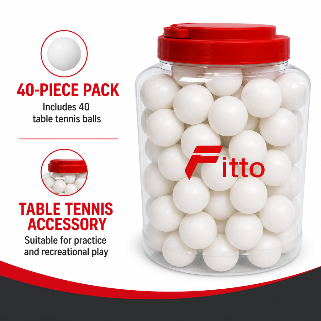 72 Pieces Table Tennis Balls, 40-Piece Pack for Practice and Recreational Play
