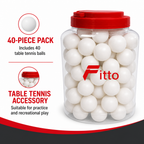 72 Pieces Table Tennis Balls, 40-Piece Pack for Practice and Recreational Play