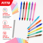 96 Pieces Crystal Gel Pens with Arrow Tip, 0.7 mm, Assorted Ink Colours, 12-Pack