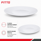 96 Pieces Opal Steak Plate, 12 Inch, White Round Tablewares Dish