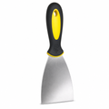 144 Pieces Putty Knife Paint Scraper, 3 Inch Blade with Rubber Grip Handle, Yellow Black and Silver, 1 Piece