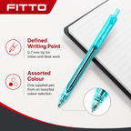 96 Pieces Gel Pens, 0.7 mm Tip, Assorted Colours, Single Pen for Office, Study and Note Taking